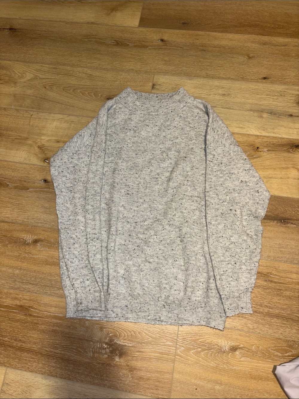 Heathered grey sweater
